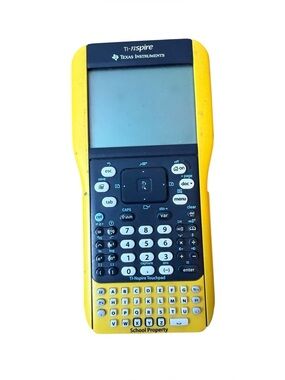 Texas Instruments Yellow TI Nspire Graphing Calculator - No Battery